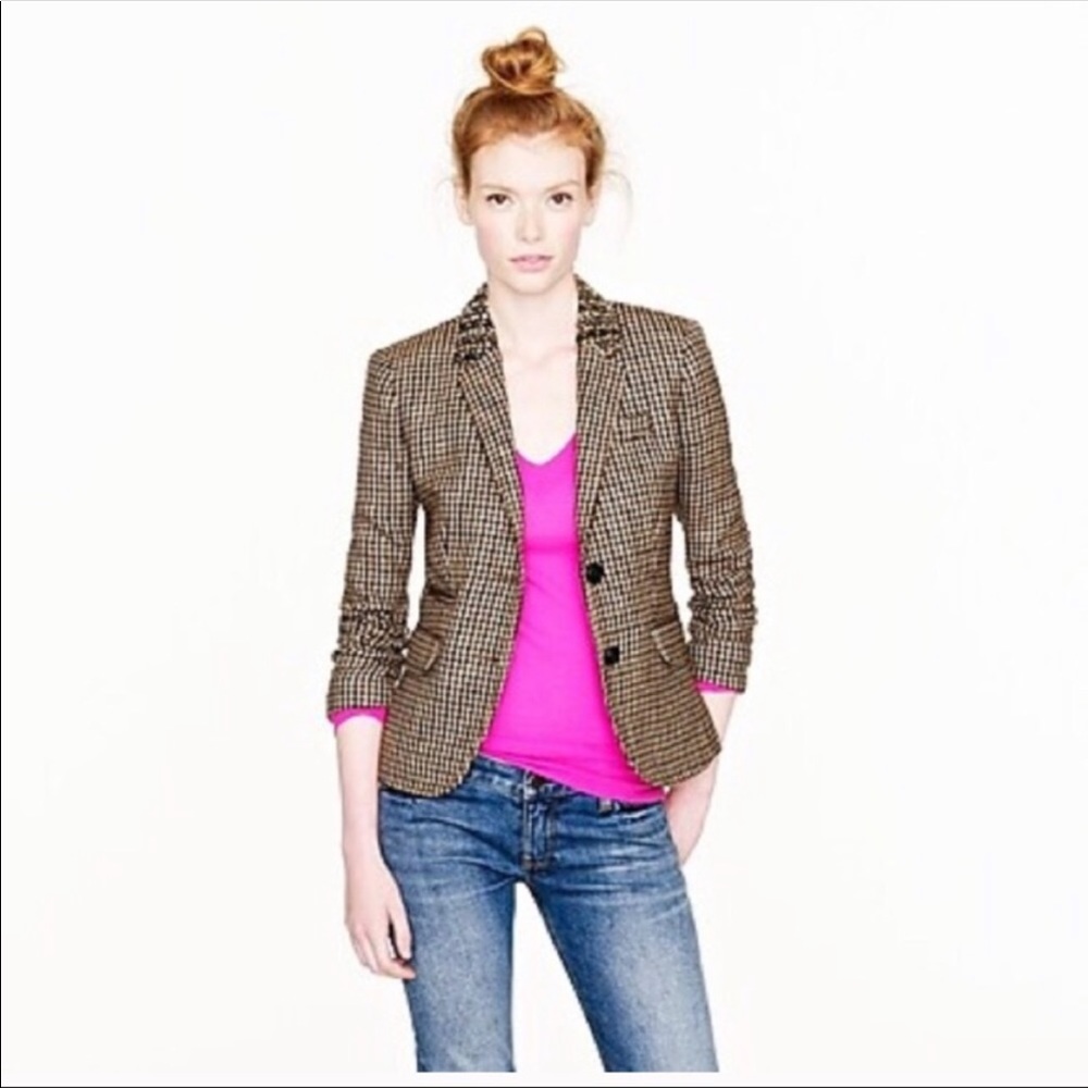 J Crew Herringbone Blazer Size 2